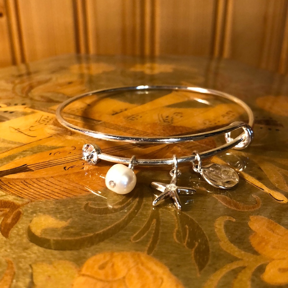 Silver Sea Themed Bangle